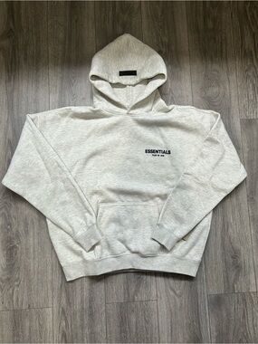 Size Large | Essentials Fear of God Light Oatmeal Hoodie